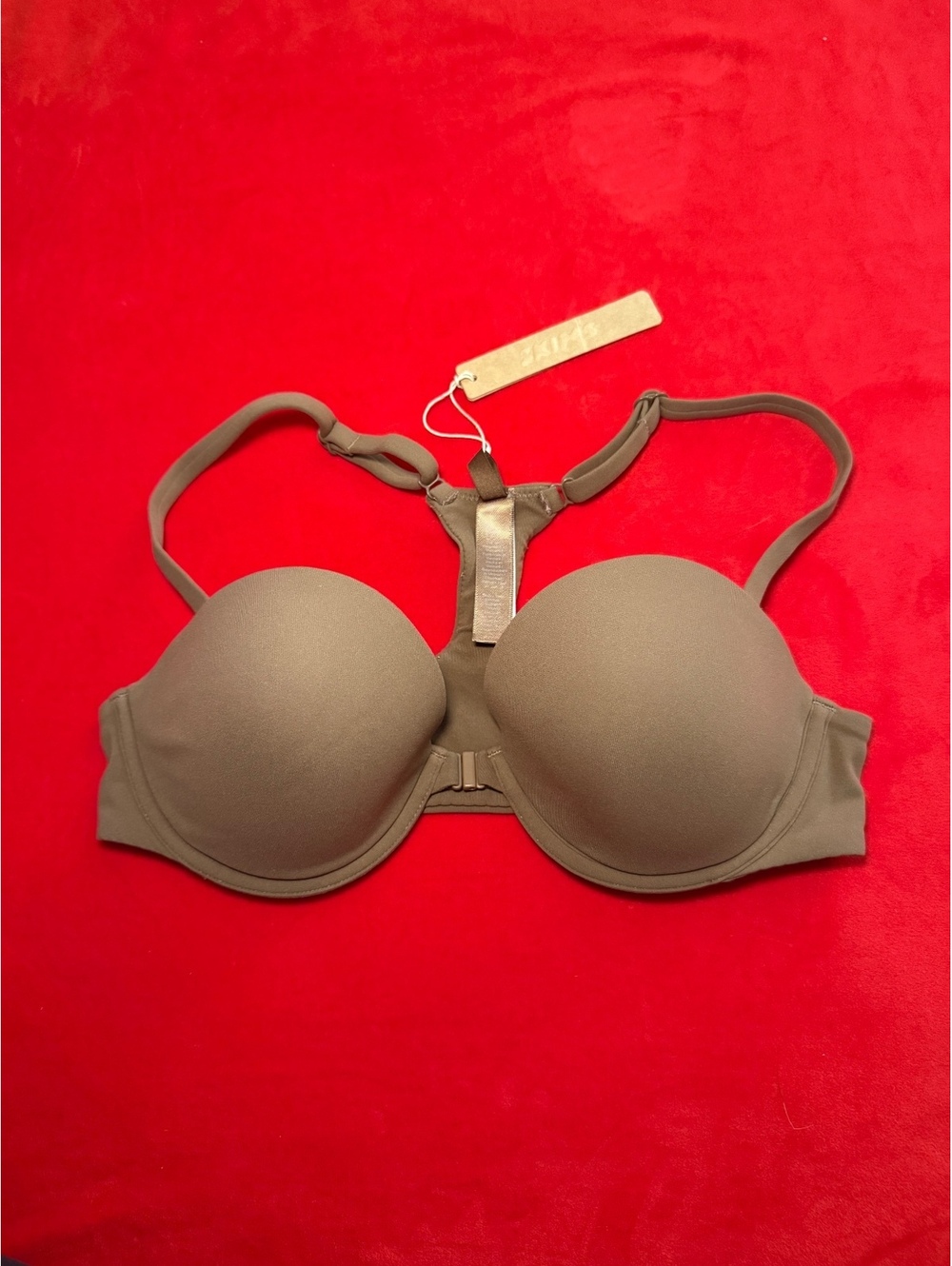 Skims Fits Everybody Racerback Demi Bra Color Jasper Size 34B